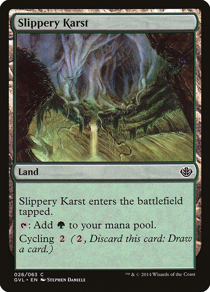 Slippery Karst (Garruk vs. Liliana) [Duel Decks Anthology] MTG Single Magic: The Gathering    | Red Claw Gaming