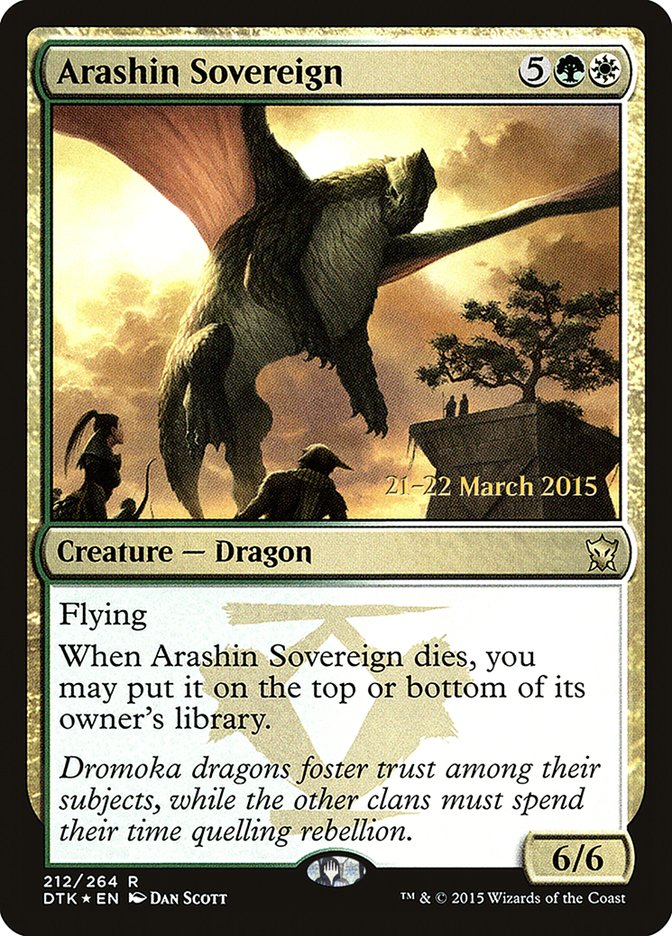 Arashin Sovereign [Dragons of Tarkir Prerelease Promos] MTG Single Magic: The Gathering    | Red Claw Gaming