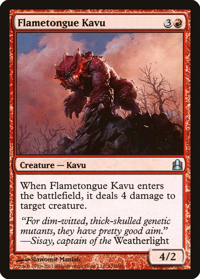 Flametongue Kavu [Commander 2011] MTG Single Magic: The Gathering    | Red Claw Gaming