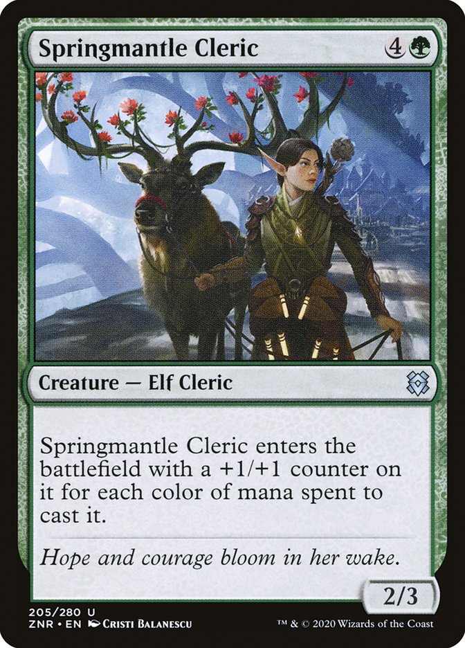 Springmantle Cleric [Zendikar Rising] MTG Single Magic: The Gathering    | Red Claw Gaming