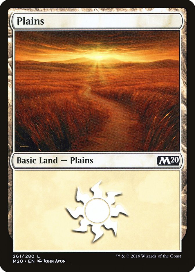 Plains (261) [Core Set 2020] MTG Single Magic: The Gathering    | Red Claw Gaming