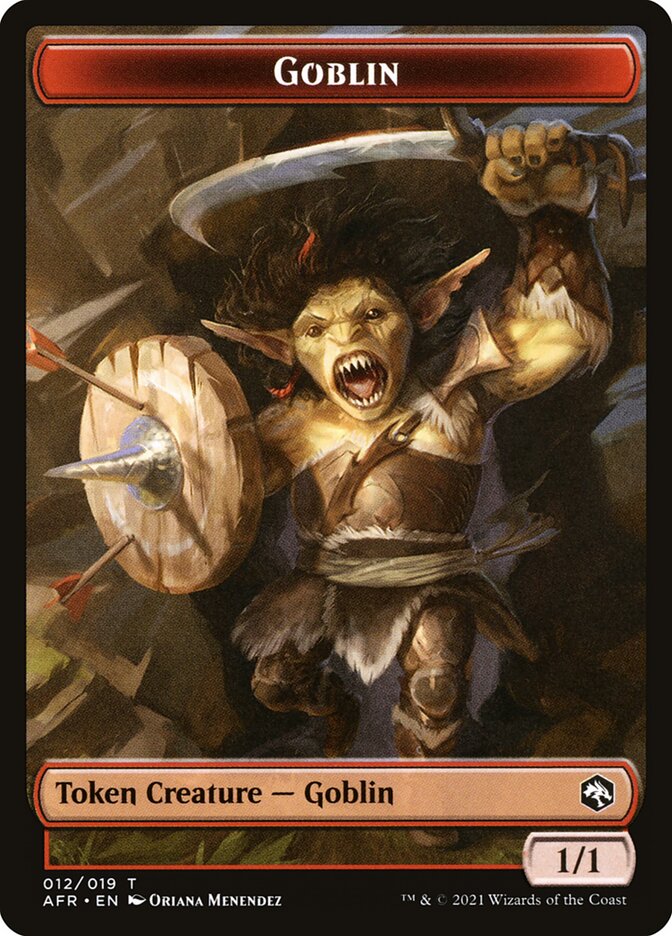 Goblin (012) // Blood (017) Double-Sided Token [Challenger Decks 2022 Tokens] MTG Single Magic: The Gathering    | Red Claw Gaming