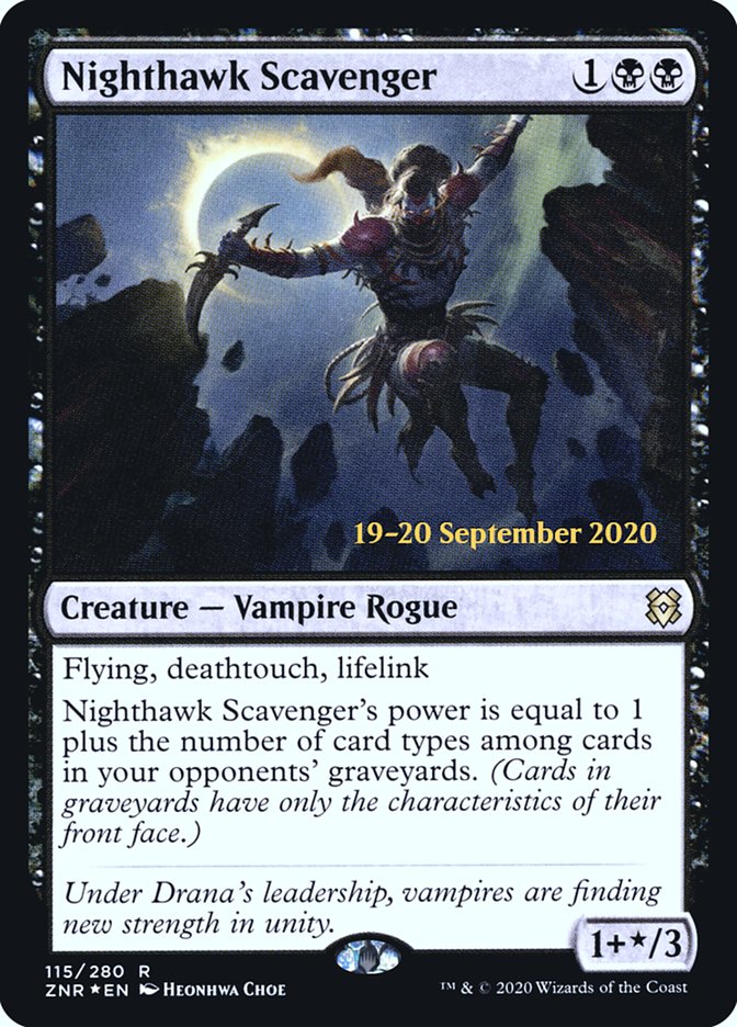 Nighthawk Scavenger [Zendikar Rising Prerelease Promos] MTG Single Magic: The Gathering    | Red Claw Gaming