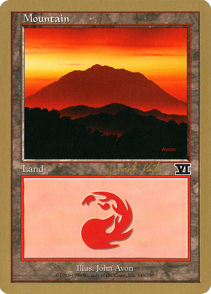 Mountain (jk343) (Janosch Kuhn) [World Championship Decks 2000] MTG Single Magic: The Gathering    | Red Claw Gaming