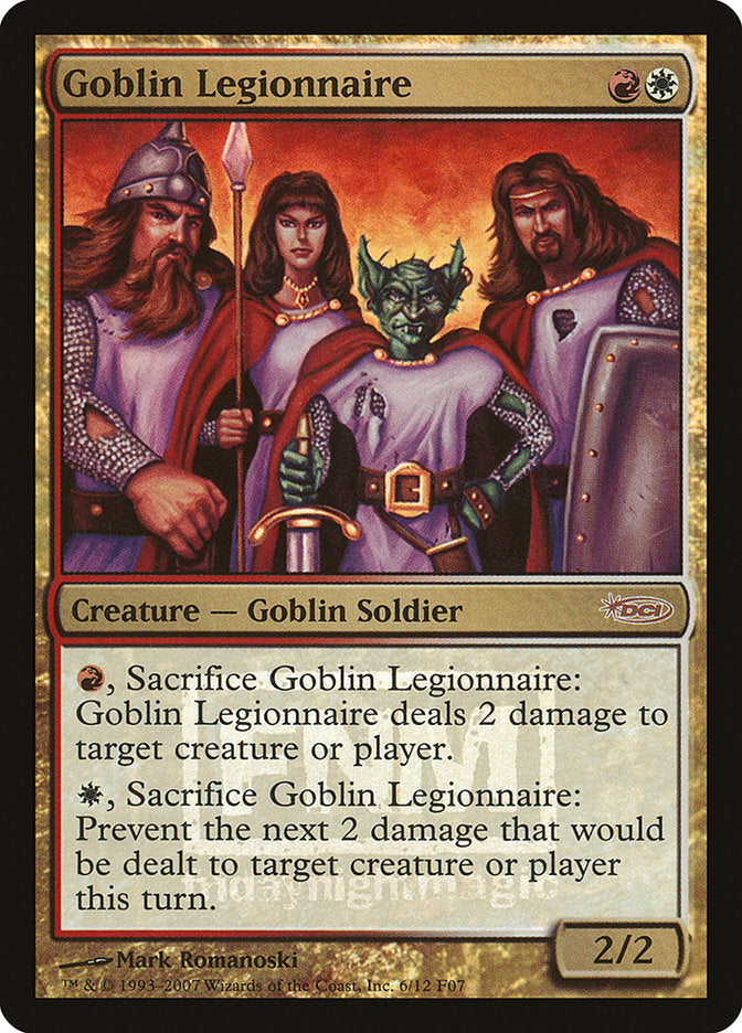 Goblin Legionnaire [Friday Night Magic 2007] MTG Single Magic: The Gathering    | Red Claw Gaming