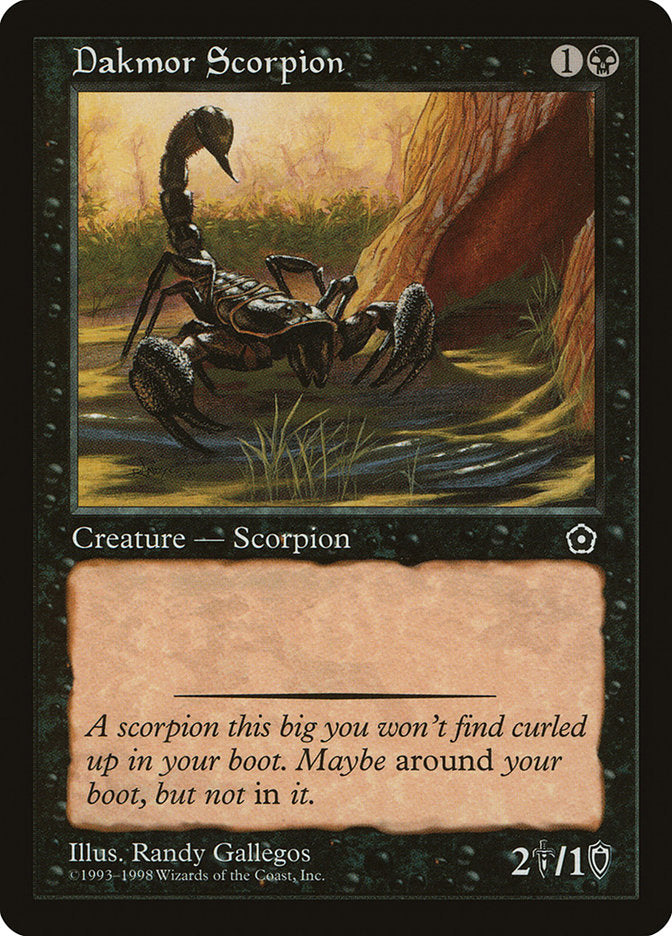 Dakmor Scorpion [Portal Second Age] MTG Single Magic: The Gathering    | Red Claw Gaming