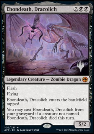 Ebondeath, Dracolich (Promo Pack) [Dungeons & Dragons: Adventures in the Forgotten Realms Promos] MTG Single Magic: The Gathering    | Red Claw Gaming