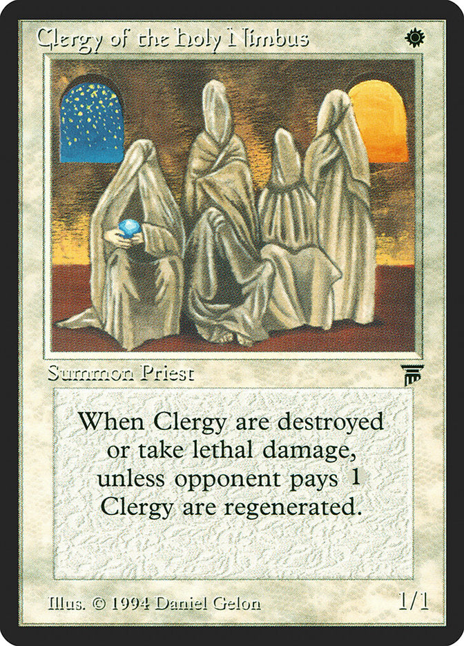 Clergy of the Holy Nimbus [Legends] MTG Single Magic: The Gathering    | Red Claw Gaming