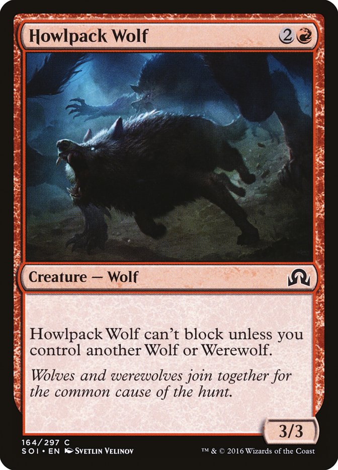 Howlpack Wolf [Shadows over Innistrad] MTG Single Magic: The Gathering    | Red Claw Gaming