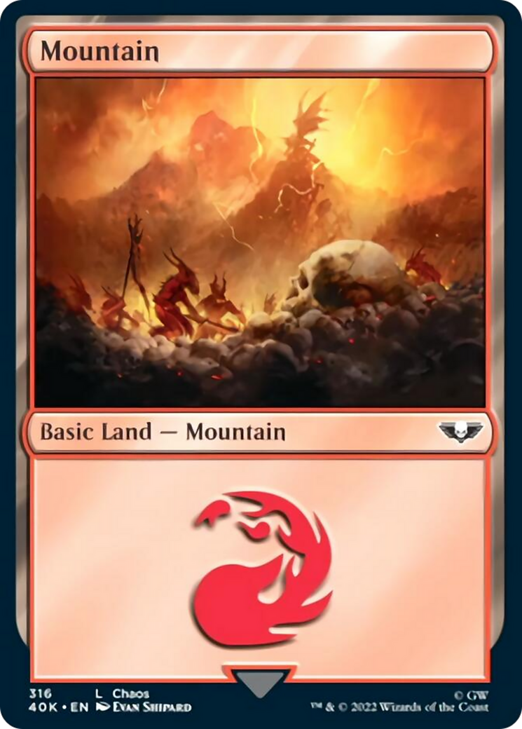 Mountain (316) [Warhammer 40,000] MTG Single Magic: The Gathering    | Red Claw Gaming
