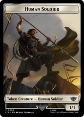 Human (04) // Human Soldier (02) Double-Sided Token [The Lord of the Rings: Tales of Middle-Earth Commander Tokens] MTG Single Magic: The Gathering    | Red Claw Gaming