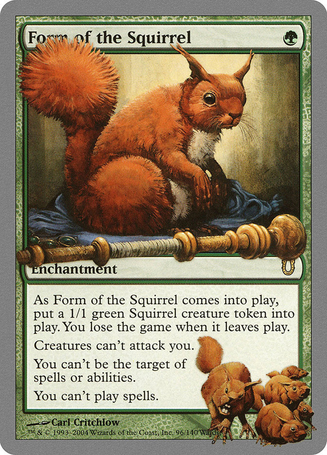 Form of the Squirrel [Unhinged] MTG Single Magic: The Gathering    | Red Claw Gaming