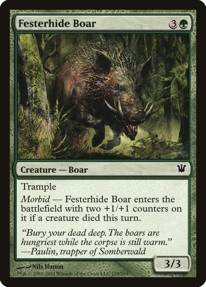 Festerhide Boar [Innistrad] MTG Single Magic: The Gathering    | Red Claw Gaming