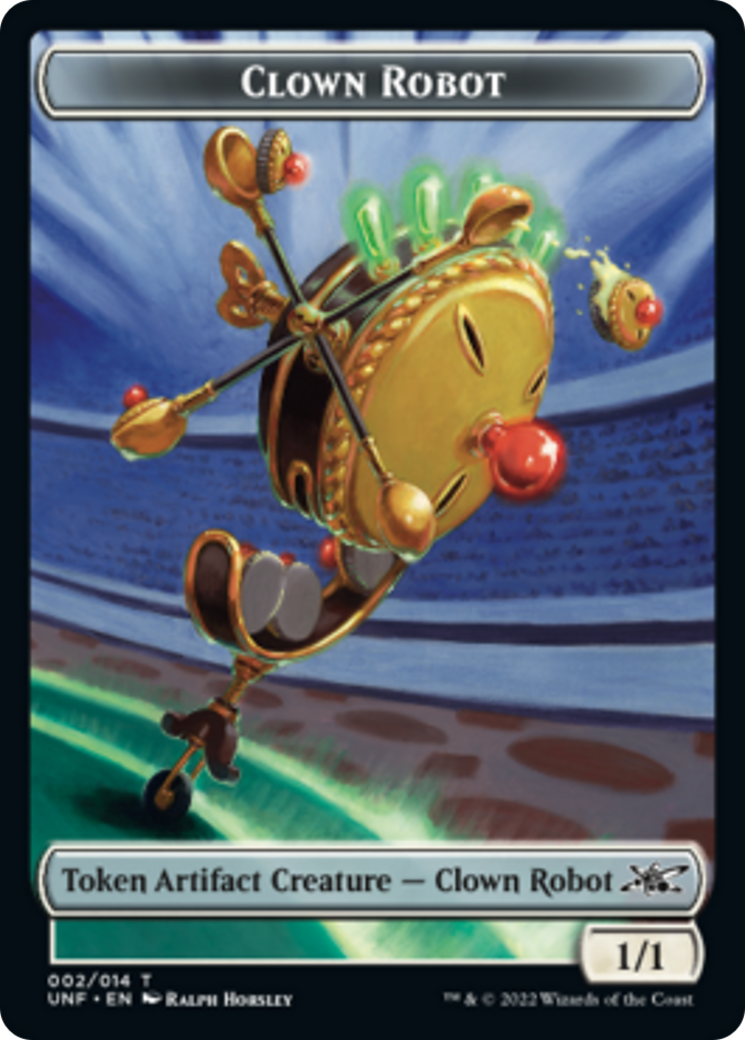 Clown Robot (002) // Food (010) Double-Sided Token [Unfinity Tokens] MTG Single Magic: The Gathering    | Red Claw Gaming