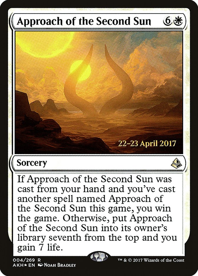 Approach of the Second Sun [Amonkhet Prerelease Promos] MTG Single Magic: The Gathering    | Red Claw Gaming