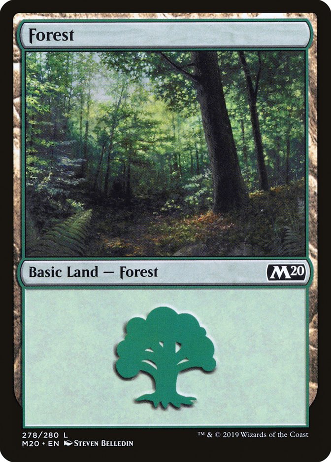 Forest (278) [Core Set 2020] MTG Single Magic: The Gathering    | Red Claw Gaming