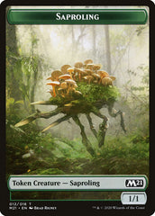 Angel // Saproling Double-Sided Token [Core Set 2021 Tokens] MTG Single Magic: The Gathering    | Red Claw Gaming