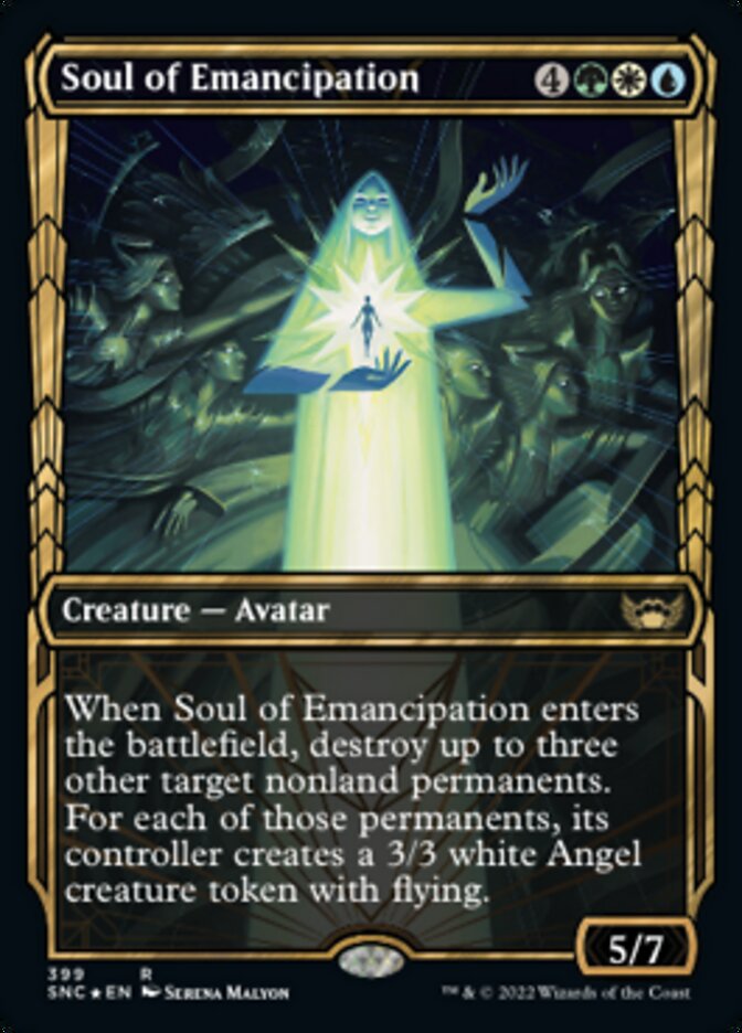 Soul of Emancipation (Showcase Golden Age Gilded Foil) [Streets of New Capenna] MTG Single Magic: The Gathering    | Red Claw Gaming