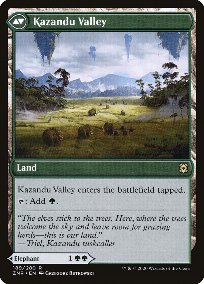 Kazandu Mammoth // Kazandu Valley [Zendikar Rising] MTG Single Magic: The Gathering    | Red Claw Gaming