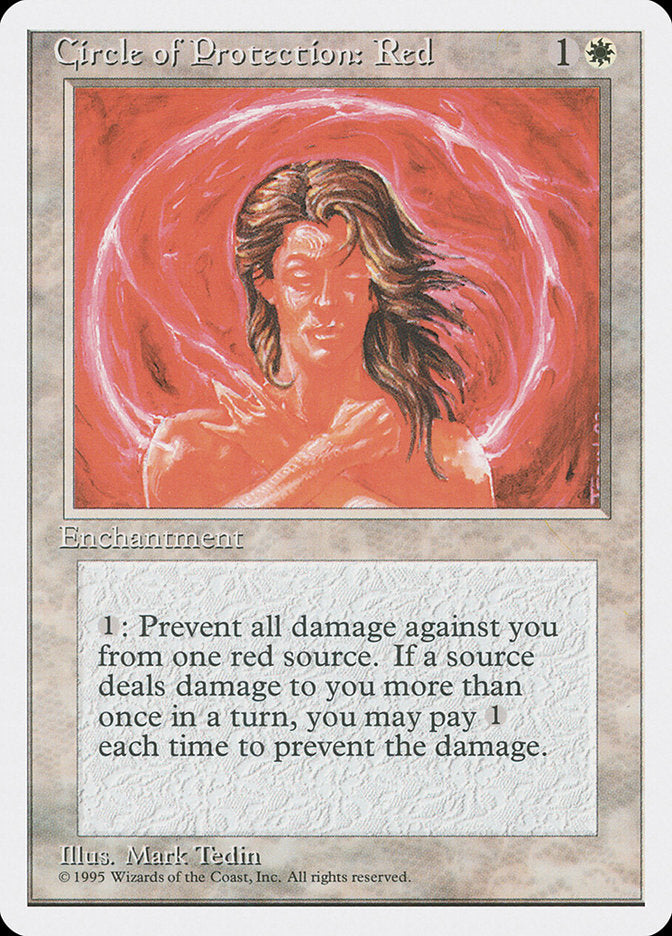 Circle of Protection: Red [Fourth Edition] MTG Single Magic: The Gathering    | Red Claw Gaming