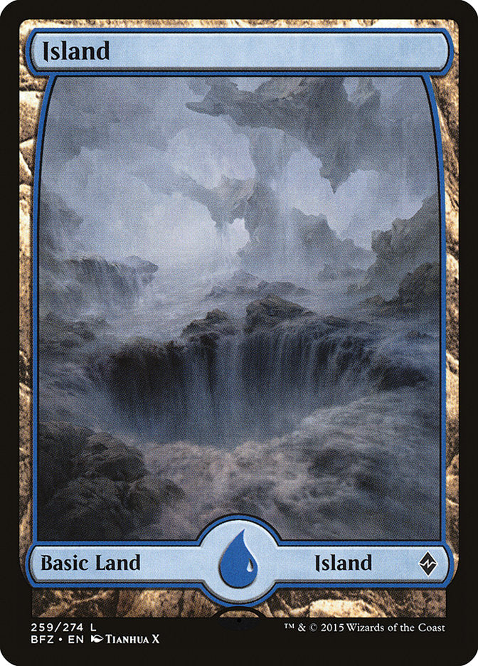 Island (259) (Full Art) [Battle for Zendikar] MTG Single Magic: The Gathering    | Red Claw Gaming