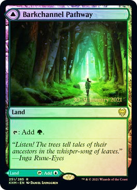 Barkchannel Pathway // Tidechannel Pathway [Kaldheim Prerelease Promos] MTG Single Magic: The Gathering    | Red Claw Gaming