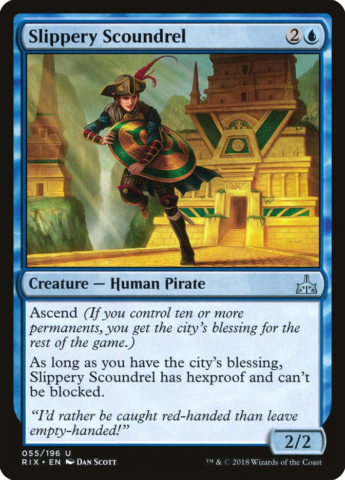 Slippery Scoundrel [Rivals of Ixalan] MTG Single Magic: The Gathering    | Red Claw Gaming