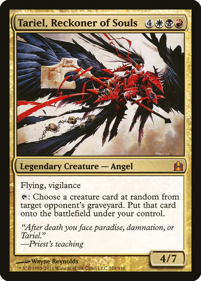 Tariel, Reckoner of Souls [Commander 2011] MTG Single Magic: The Gathering    | Red Claw Gaming