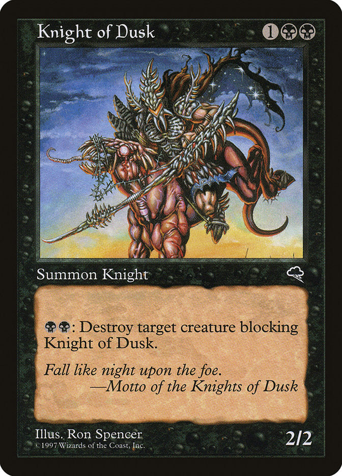 Knight of Dusk [Tempest] MTG Single Magic: The Gathering    | Red Claw Gaming