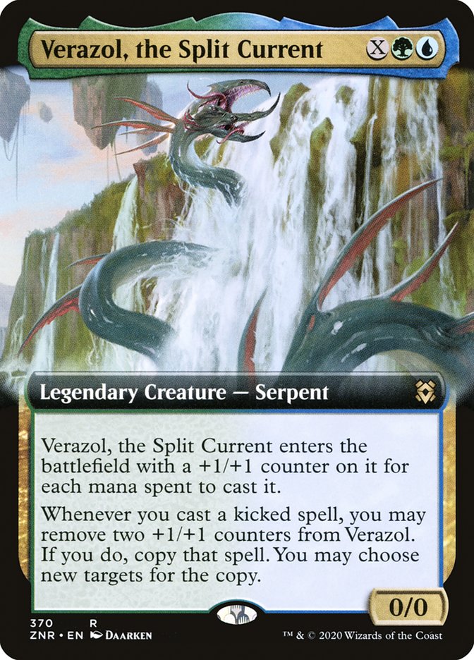 Verazol, the Split Current (Extended Art) [Zendikar Rising] MTG Single Magic: The Gathering    | Red Claw Gaming