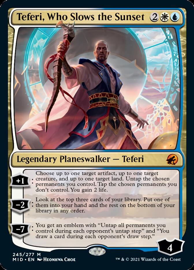 Teferi, Who Slows the Sunset [Innistrad: Midnight Hunt] MTG Single Magic: The Gathering    | Red Claw Gaming