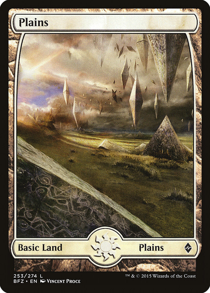 Plains (253) (Full Art) [Battle for Zendikar] MTG Single Magic: The Gathering    | Red Claw Gaming