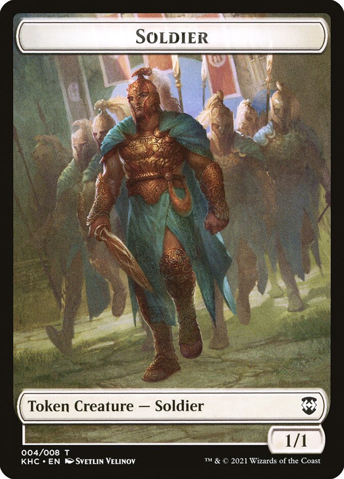 Bird (005) // Soldier Double-Sided Token [Kaldheim Commander Tokens] MTG Single Magic: The Gathering    | Red Claw Gaming