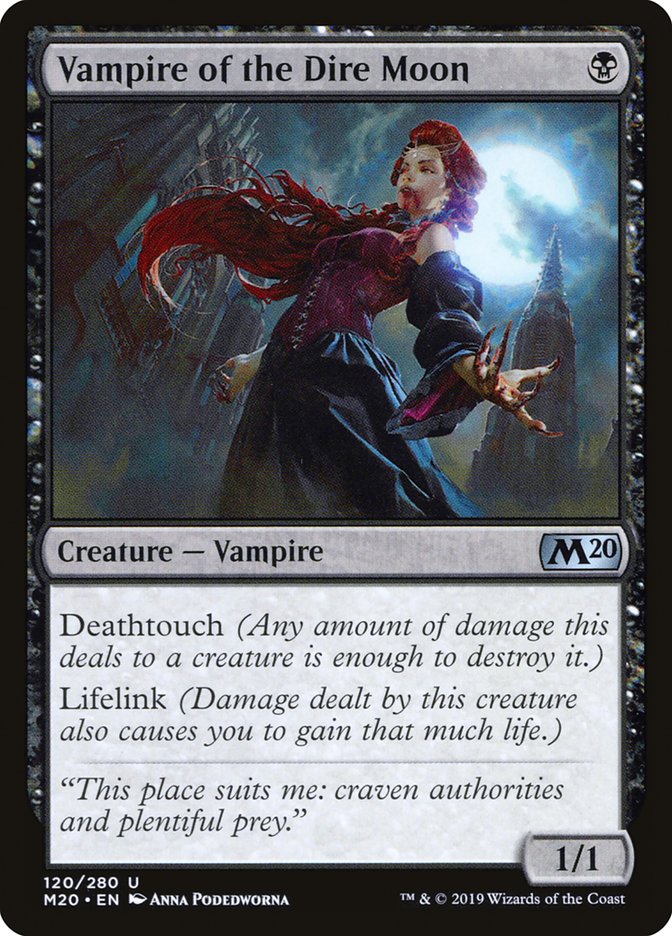 Vampire of the Dire Moon [Core Set 2020] MTG Single Magic: The Gathering    | Red Claw Gaming