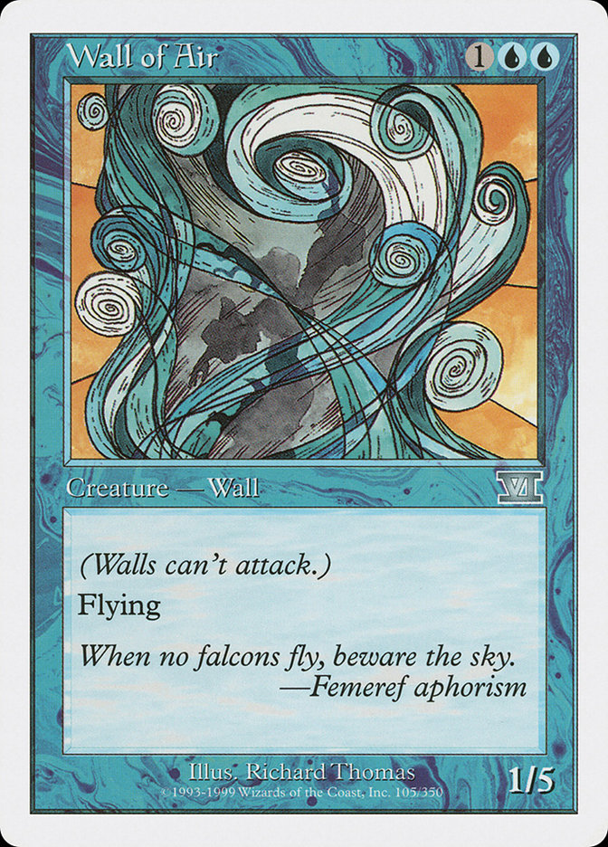 Wall of Air [Classic Sixth Edition] MTG Single Magic: The Gathering    | Red Claw Gaming