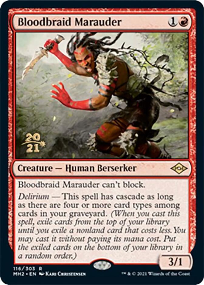 Bloodbraid Marauder [Modern Horizons 2 Prerelease Promos] MTG Single Magic: The Gathering    | Red Claw Gaming