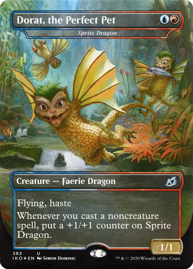 Sprite Dragon - Dorat, the Perfect Pet (Godzilla Series) [Ikoria: Lair of Behemoths] MTG Single Magic: The Gathering    | Red Claw Gaming