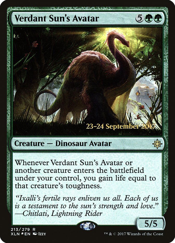 Verdant Sun's Avatar [Ixalan Prerelease Promos] MTG Single Magic: The Gathering    | Red Claw Gaming