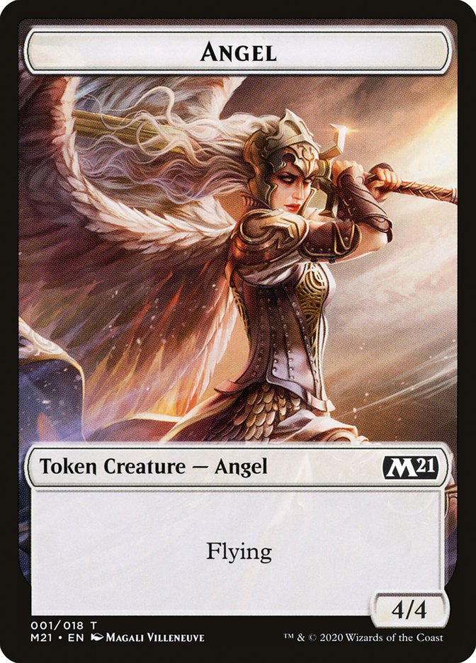 Angel Token [Core Set 2021 Tokens] MTG Single Magic: The Gathering    | Red Claw Gaming