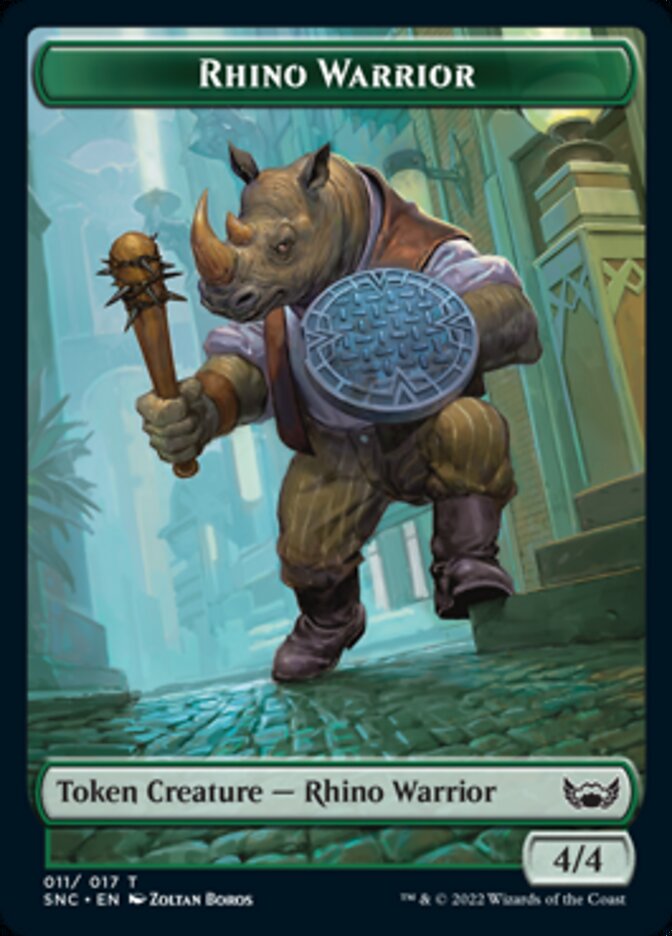Rhino Warrior Token [Streets of New Capenna Tokens] MTG Single Magic: The Gathering    | Red Claw Gaming