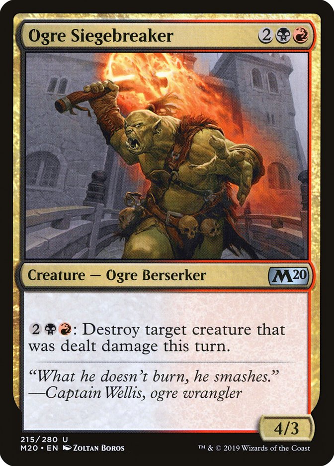 Ogre Siegebreaker [Core Set 2020] MTG Single Magic: The Gathering    | Red Claw Gaming