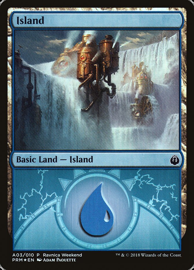 Island (A03) [Ravnica Allegiance Ravnica Weekend] MTG Single Magic: The Gathering    | Red Claw Gaming