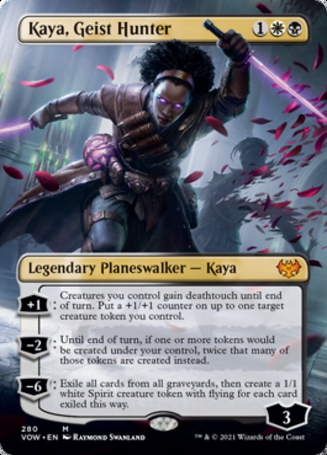 Kaya, Geist Hunter (Borderless) [Innistrad: Crimson Vow] MTG Single Magic: The Gathering    | Red Claw Gaming