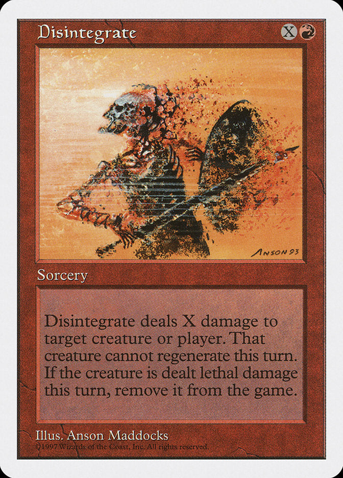 Disintegrate [Fifth Edition] MTG Single Magic: The Gathering    | Red Claw Gaming