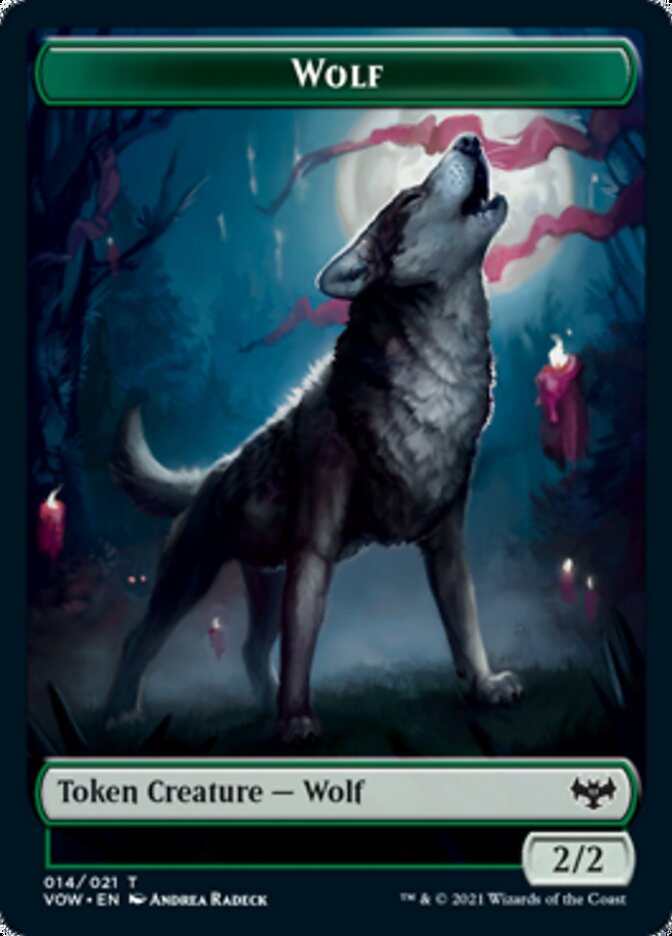 Insect // Wolf (014) Double-Sided Token [Innistrad: Crimson Vow Tokens] MTG Single Magic: The Gathering    | Red Claw Gaming