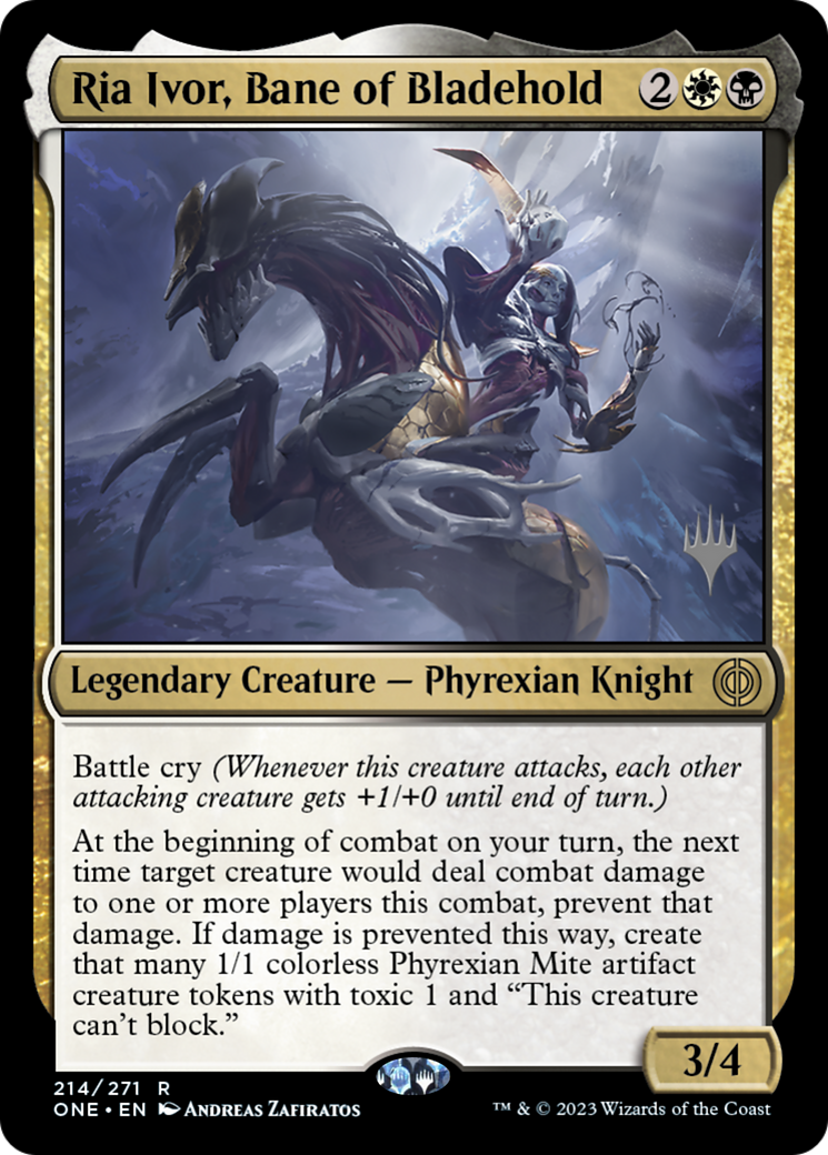 Ria Ivor, Bane of Bladehold (Promo Pack) [Phyrexia: All Will Be One Promos] MTG Single Magic: The Gathering    | Red Claw Gaming