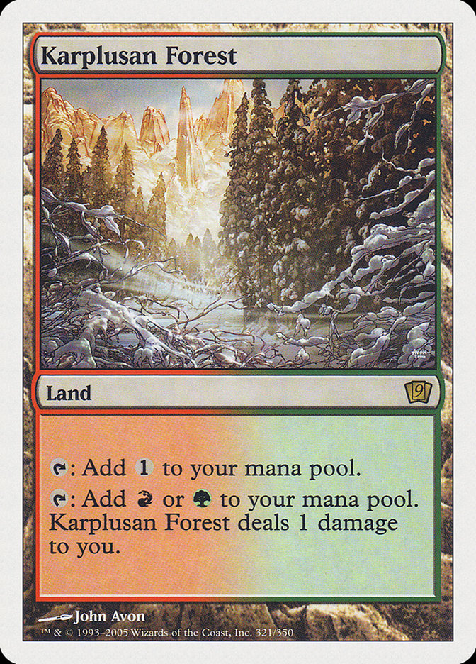 Karplusan Forest [Ninth Edition] MTG Single Magic: The Gathering    | Red Claw Gaming