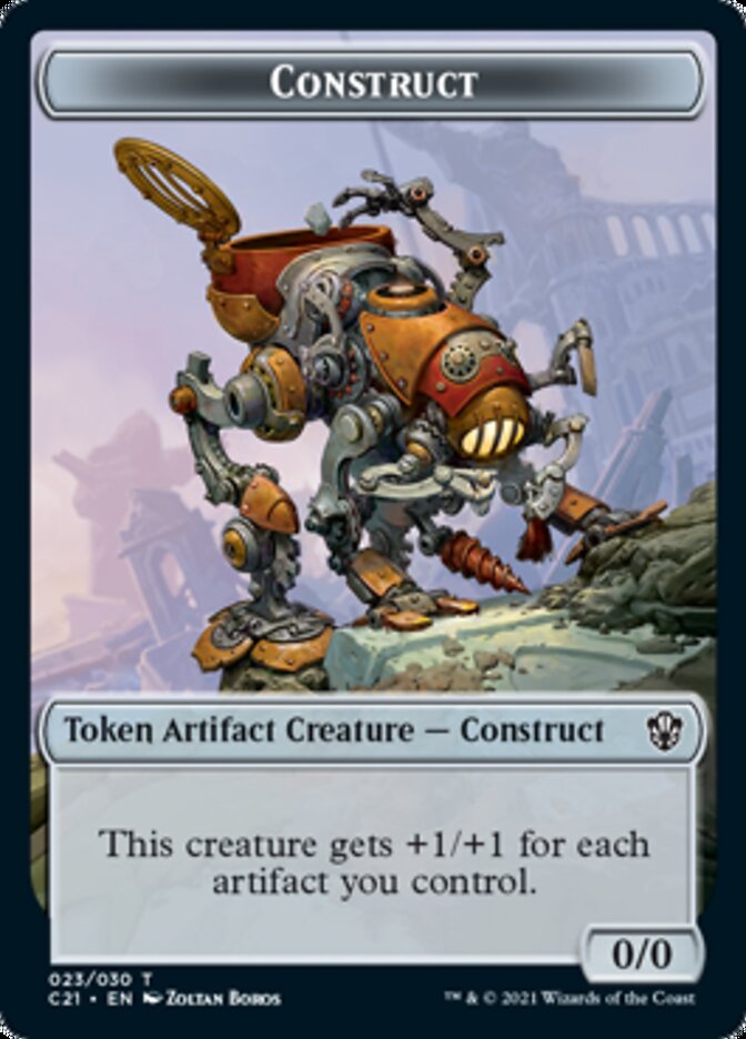 Copy // Construct (030) Double-Sided Token [Commander 2021 Tokens] MTG Single Magic: The Gathering    | Red Claw Gaming