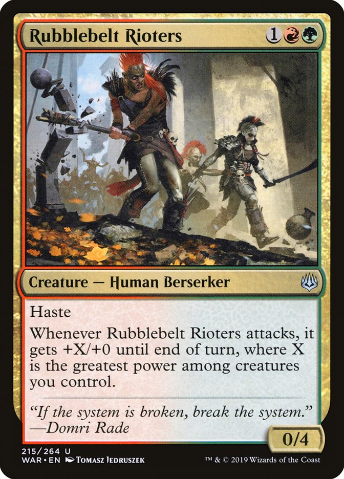 Rubblebelt Rioters [War of the Spark] MTG Single Magic: The Gathering    | Red Claw Gaming