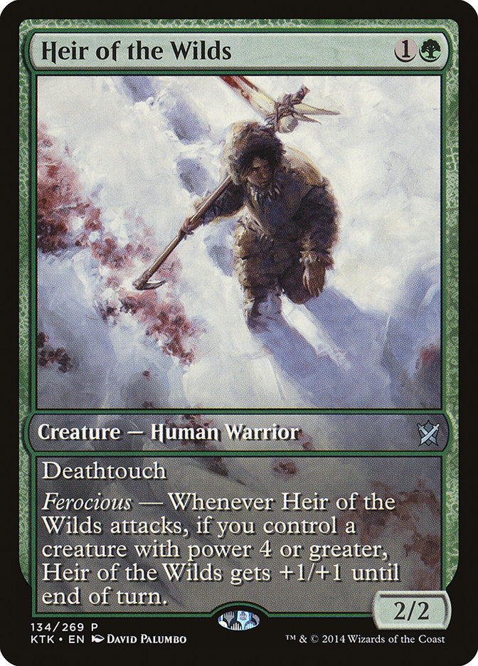 Heir of the Wilds (Game Day) (Extended Art) [Khans of Tarkir Promos] MTG Single Magic: The Gathering    | Red Claw Gaming